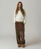LOSSYROW Velvet Straight Pants Khaki Brown