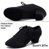 Women's Dance Shoes Black Modern Ballroom Salsa Shoes Adult Tango and Ballroom Sneakers