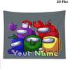 Among Us Custom Name Wall Tapestry Aesthetic Wall Hanging Printed Fabric Blanket Decorative Tapestries for Bedroom Living Room Home Decor
