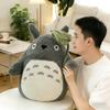 Entzückender Anime-Cartoon Totoro mit Lotusblatt Plüschtier Weicher gefüllter Film-Totoro Plüschtier Kissen Totoro Puppe Mädchen Geschenke