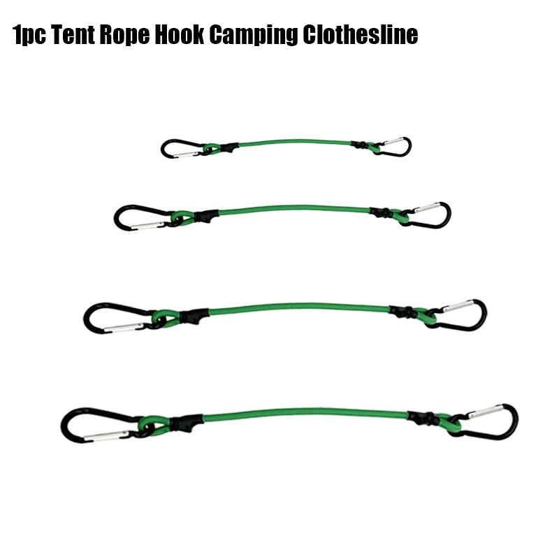30-120Cm Green Stretch Ropes 6Mm Bungee Cords With Hooks Elastic Tie Strap Bikes Tie Car Luggage Packing Roof Rack Strap