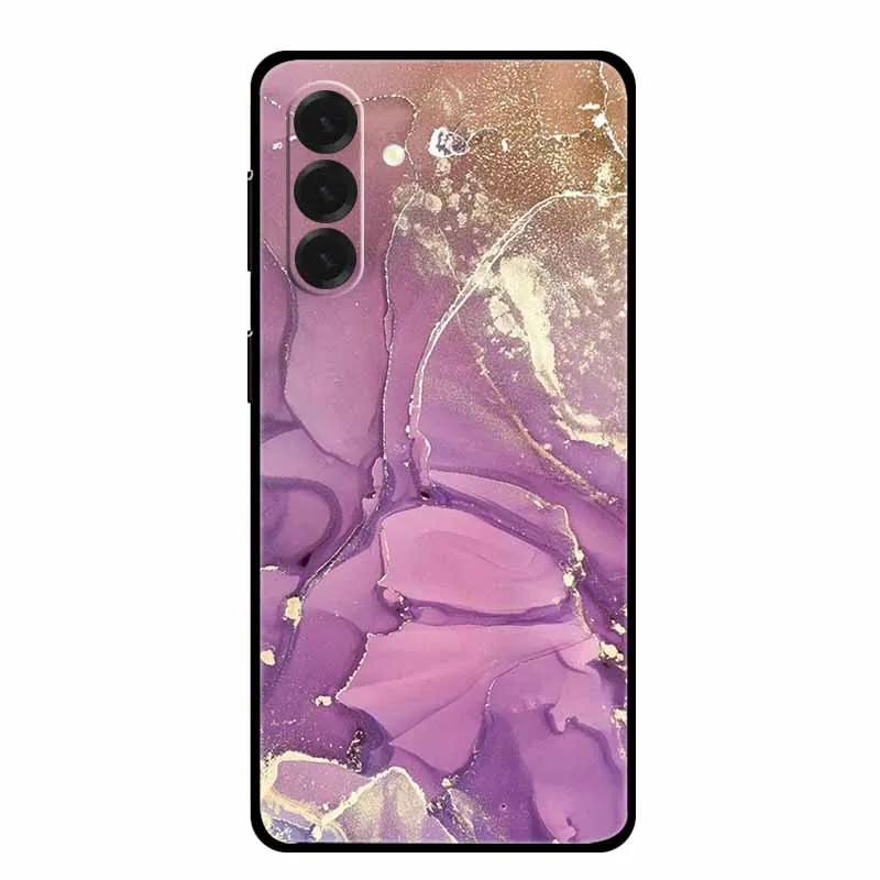 For Samsung Galaxy A17 Cases Marble Painted Black Silicone Back Cover Case for Galaxy A17 5G Protective Shell A17 Texture Bumper
