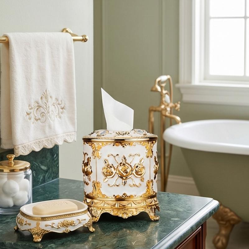 Enamel Coated Plastic Tissue Roll Stand For Modern Home Decoration