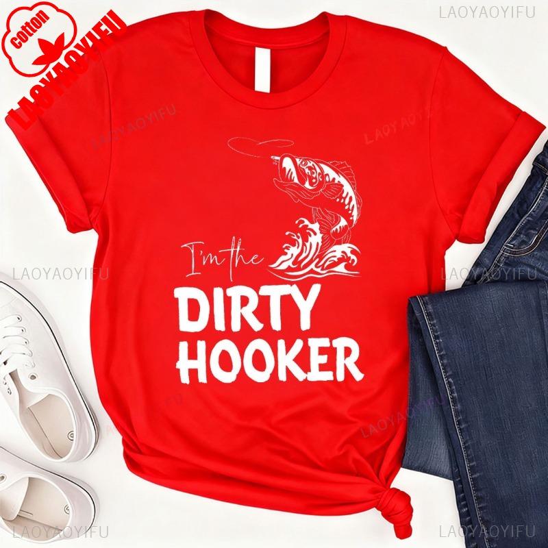 Couples Matching Cotton T-Shirts I'm Dirty Hooker Master Baiter Funny Couples Gift Shirt, Humorous Wifey and Hubby Streetwear
