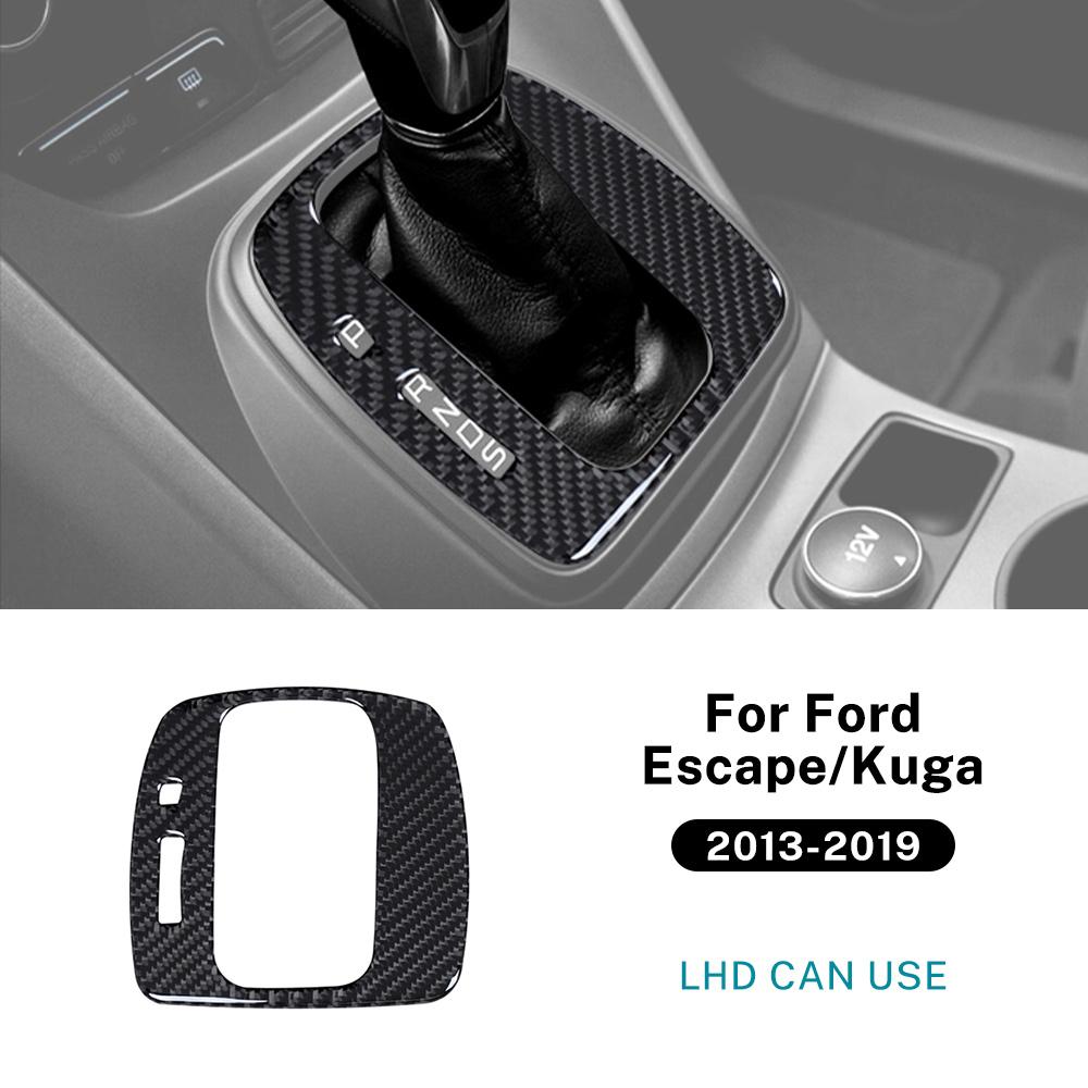 For Ford Escape KUGA 2013 2014 2015 2016 2017 2018 2019 Car Soft Carbon Fiber Sticker Automatic Gear Shift Frame Interior Trim