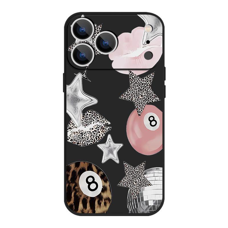 For iPhone 17 Pro Max Case Leopard Print Stars Billiards Magnetic For Magsafe Silicone Cover For iPhone 16 Pro Max Funda iPhone 15 14 13 12 11 16E