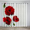 Tende stampate in 3D, tende colorate con bellissimi fiori, tende per la decorazione della casa con gancio in tessuto di poliestere