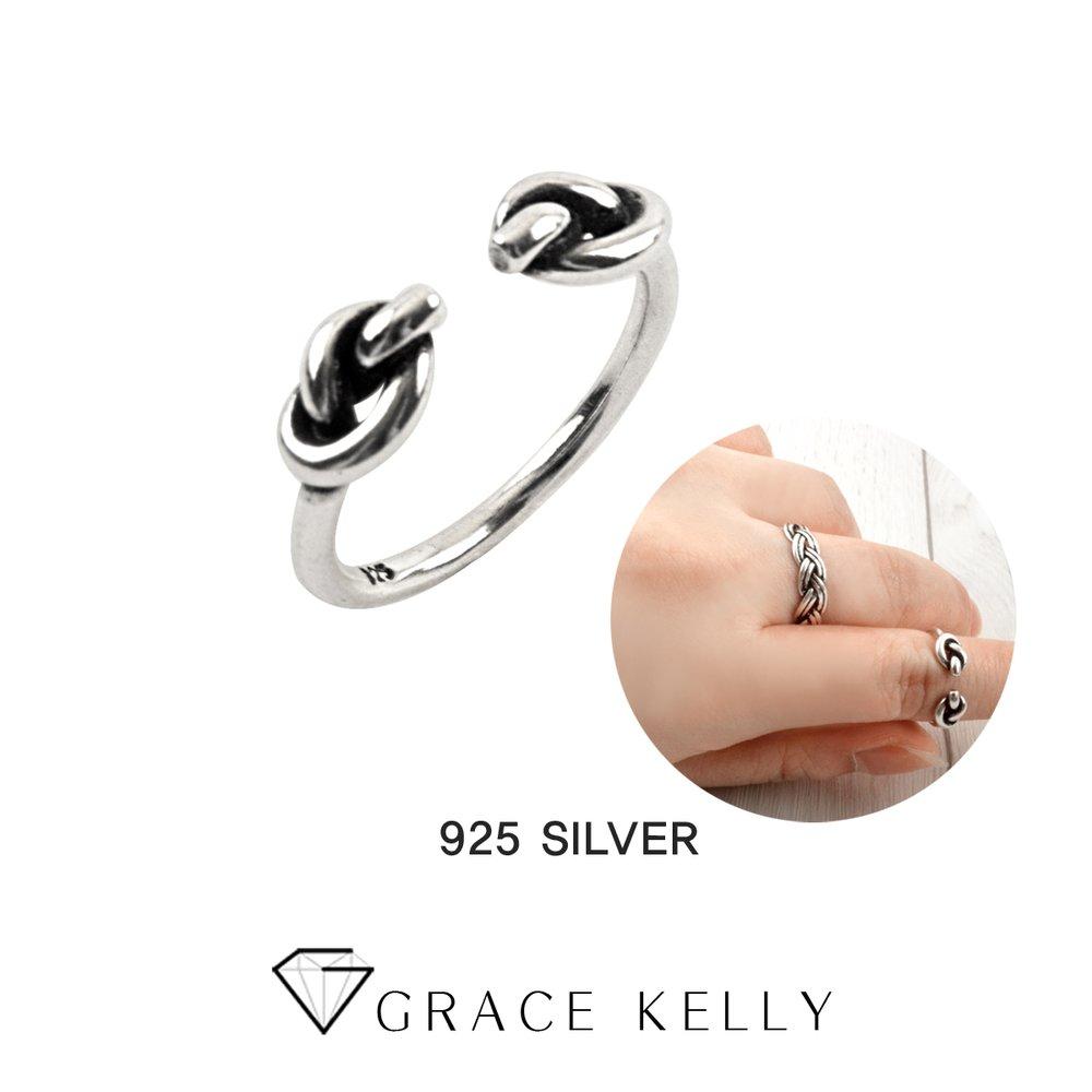 

Double twist 925 silver ring