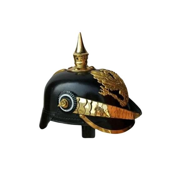 Leather Helmet German Pickelhaube Prussian Imperial Officer’s Garde