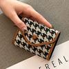 Women Houndstooth RFID Card Holder Wallet Accordion Credit Card Case Large Capacity Coin Purse Mini Organizer Wallet