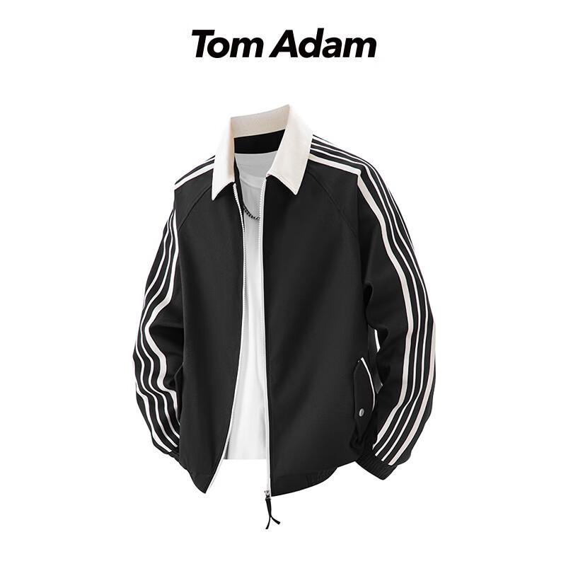 

ТОМ АДАМ Куртка Американский кэжуал в полоску большого размера XL