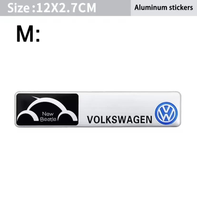 Volkswagen Series Aluminum Badge Car Body Stickers Decals For VW GTI Polo Golf Passat Tiguan Arteon Taigo Caddy Jetta CC Hub Cap