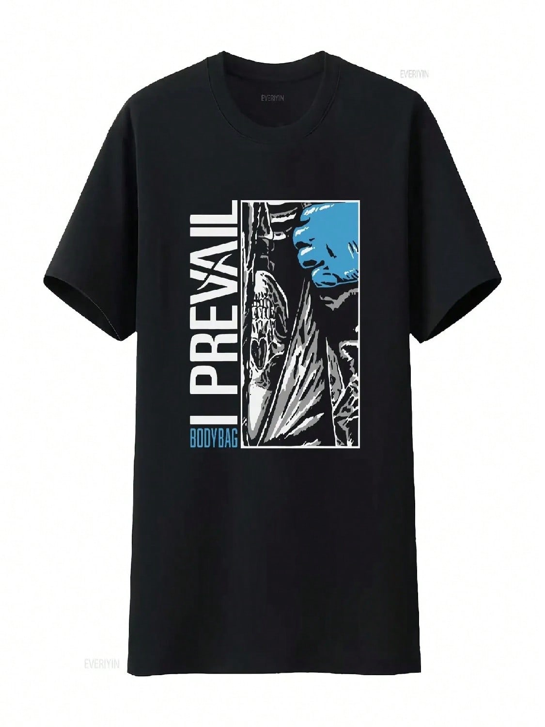 Vtg I Prevail Band Body Bag Cotton Black Full Size T Shirt J550 Vintage Washed Stretched Slightly Designer Clothes Soft Stylish S разноцветный
