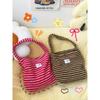 Soft Plush Stripe Women's Shoulder Bag Large Capacity Ladies Shopping Bags Cute Female Travel Tote Faux Lamb Wool Handbags Purse