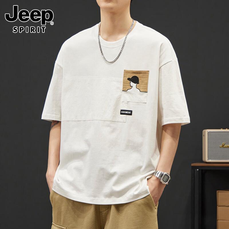 JEEP SPIRIT Men s Loose Fit Round Neck Short Sleeve T-Shirt XL