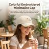 Embroidered Letter Baseball Cap Polyester Cotton Blend Adjustable Strap for Outdoor Activities