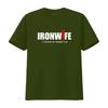 Ironwife T Shirt Triathlon Support for Triathlete Swim Bike Run Top Funny Tri Humor I Survived His Training Plan Vintage