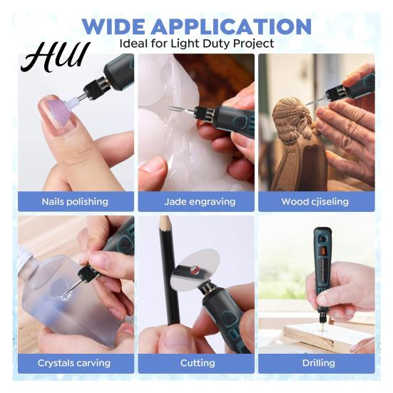 Multi-functional Cordless Rotary Tool Mini 3-Speed USB Rechargeable with Accessories Electric for DIY Crafts Jewelry Making Wood Carving Polishing