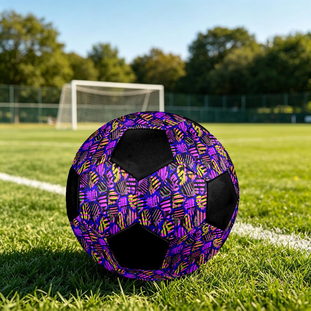 1pc Abstract Colorful Outdoor Sports Football, Size 5, Comfortable And Durable Feel, Ideal Gift for Christmas/Birthday yy26060492