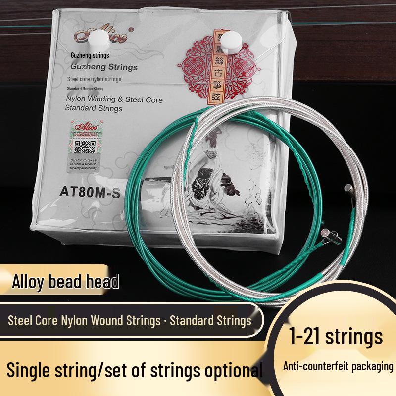 Set di Corde Guzheng Alice AT80S-1: No. 1 Corda Disponibile Singolarmente, Corde 1-21 Incluse