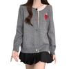 Korean Youthful Color Block Round Neck Strawberry Knit Cardigan Women Designer Sweater Top