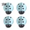 Magnetic Whiteboard Accessories 4Pcs 3D Ladybug Refrigerator Magnet, Mini Ladybird Resin Fridge Magnet Decorative Memo Note Holder for Kitchen Office