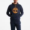 Timberland Tree Logo Print Hooded Sweatshirt Men Sweatshirts Deep-Sapphire-Blue A2577-433