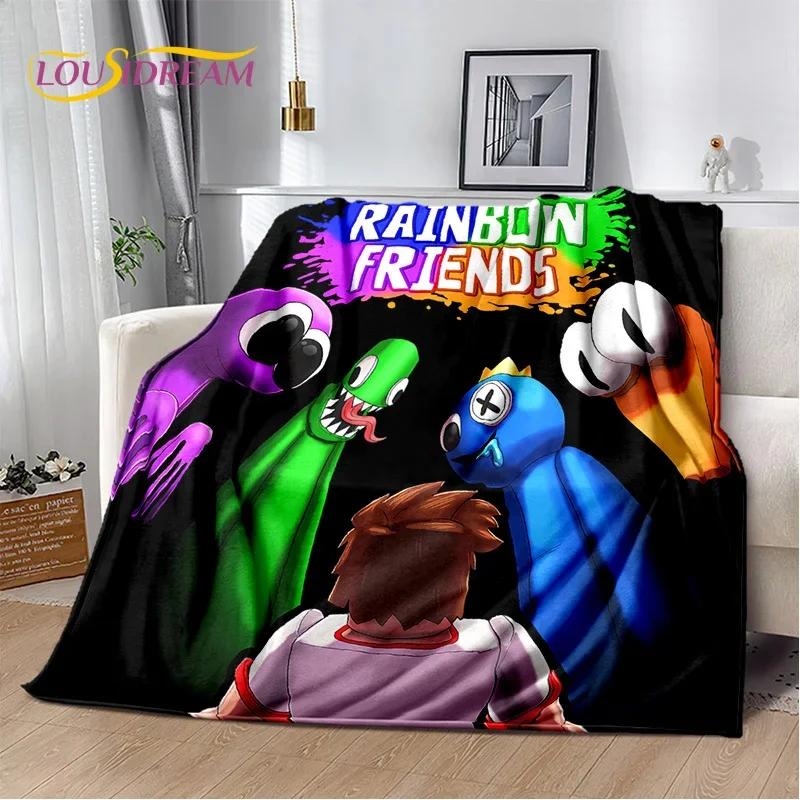 Game R-Rainbow Friends Cartoon Soft Flannel Blanket for Beds Bedroom Sofa Picnic ,Throw Blanket for Cover Outdoors Leisure Gift