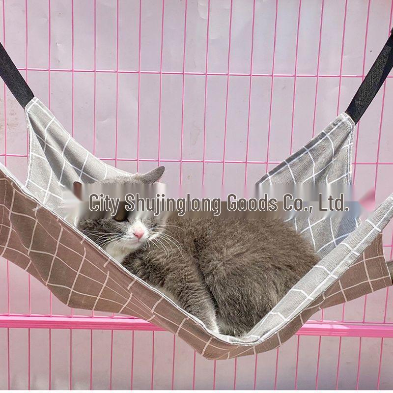 Canvas & Plush Adjustable Cat Hammock Cage Nest for Pets