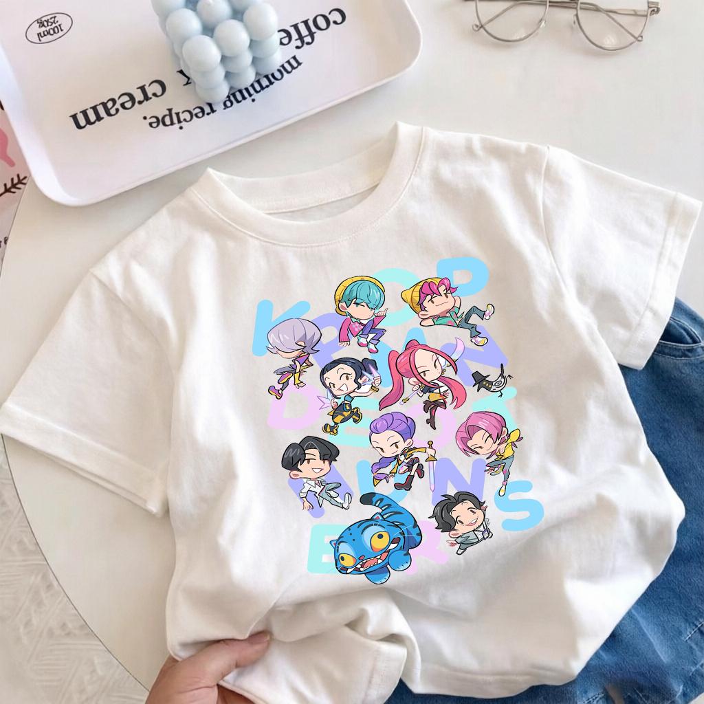2026 hotselling boy witch hunter group cartoon print new shortsleeved summer casual comfortable childrens clothing
