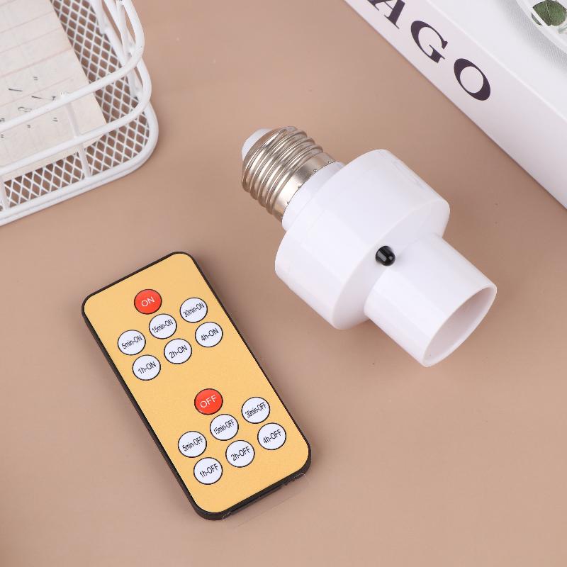 E27 60W Wireless Remote Control Smart Timer Switch Lamp Holder 110V 220V House Multi Light Baby Room Bedroom Timer Switch New