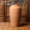 Jarrón de cerámica Wabi-Sabi: Cerámica Gruesa Estilo Chino Retro para Flores Secas, Vitrina, Club o Decoración de Sala de Estar.