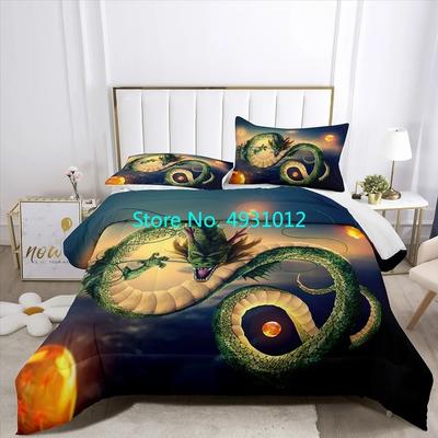Anime Japanese Dragon Ball Z Son-Goku Child Bedding Set Pillowcase Bedclothes 3D Print Kids Boy Girl Quilt Duvet Cover Gift