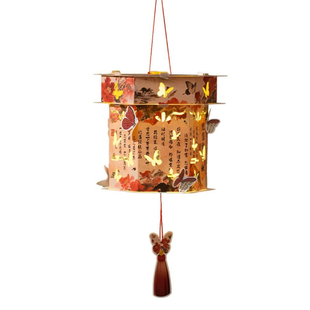PVC Material Handmade Lantern Traditional Chinese Style LED Lantern Toys  Performance Props