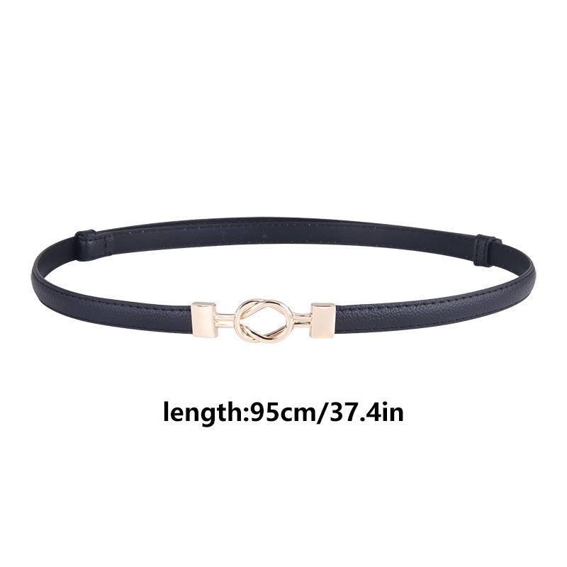 1Pc Adjustable Plutonium Leather Ladies Dress Accessories Slim Belts Thin Women Belt Belts Alloy Buckle  Female Waist