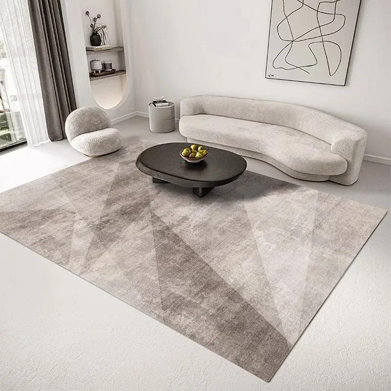 Skandinavischer Geometrischer Wohnzimmerteppich Langlebiges Rutschfestes Design Großzügige Fläche Bodenmatte Stilvolle Heimdeko Teppich Moderne Räume