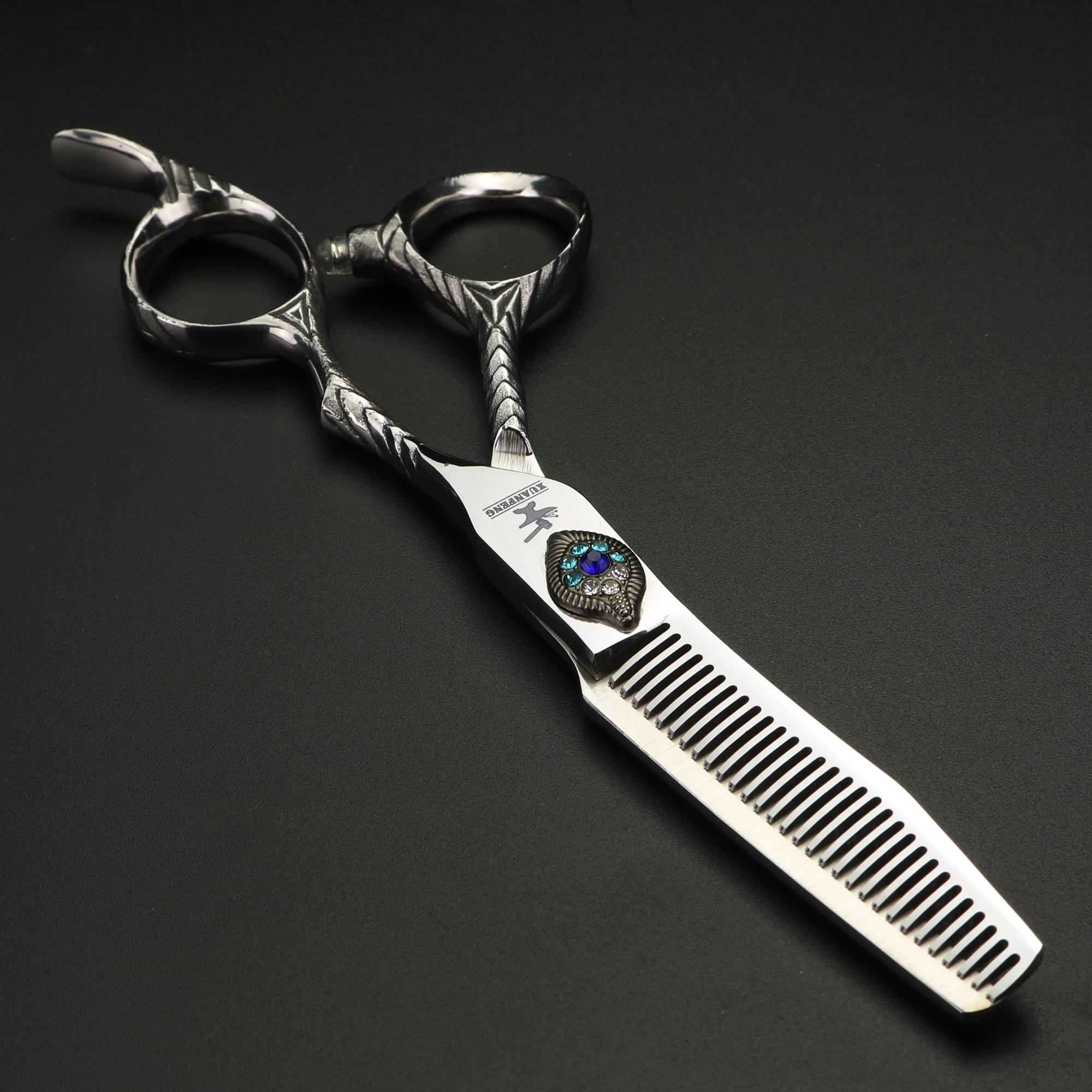 

Серебряный павлин винт парикмахерские ножницы для стрижки и филировки 6 дюймов японская сталь 440C ножницы для волос