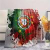 1PC Portugal National Football Team Patterned Flannel Blanket Suitable For All Seasons for Home Decor Warmth and Comfort Gifts Holiday Present