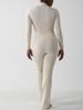 Cross-border Cotton-Modal Nude Yoga Suit: High-Waist Long Sleeve Fitness & Casual Sportswear Set