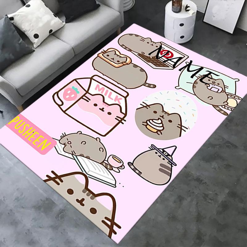 Pusheen, Milk, Witch Office Carpet Soft Polyester Entrance Carpet Washable Non slip Machine Washable