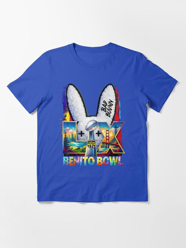 Singer Bad Bunny Benito Bowl Essential TShirt 2026 Summer Mens Womens Luxury Fashion Cotton Oversized Tshirt Street Wear Y2K