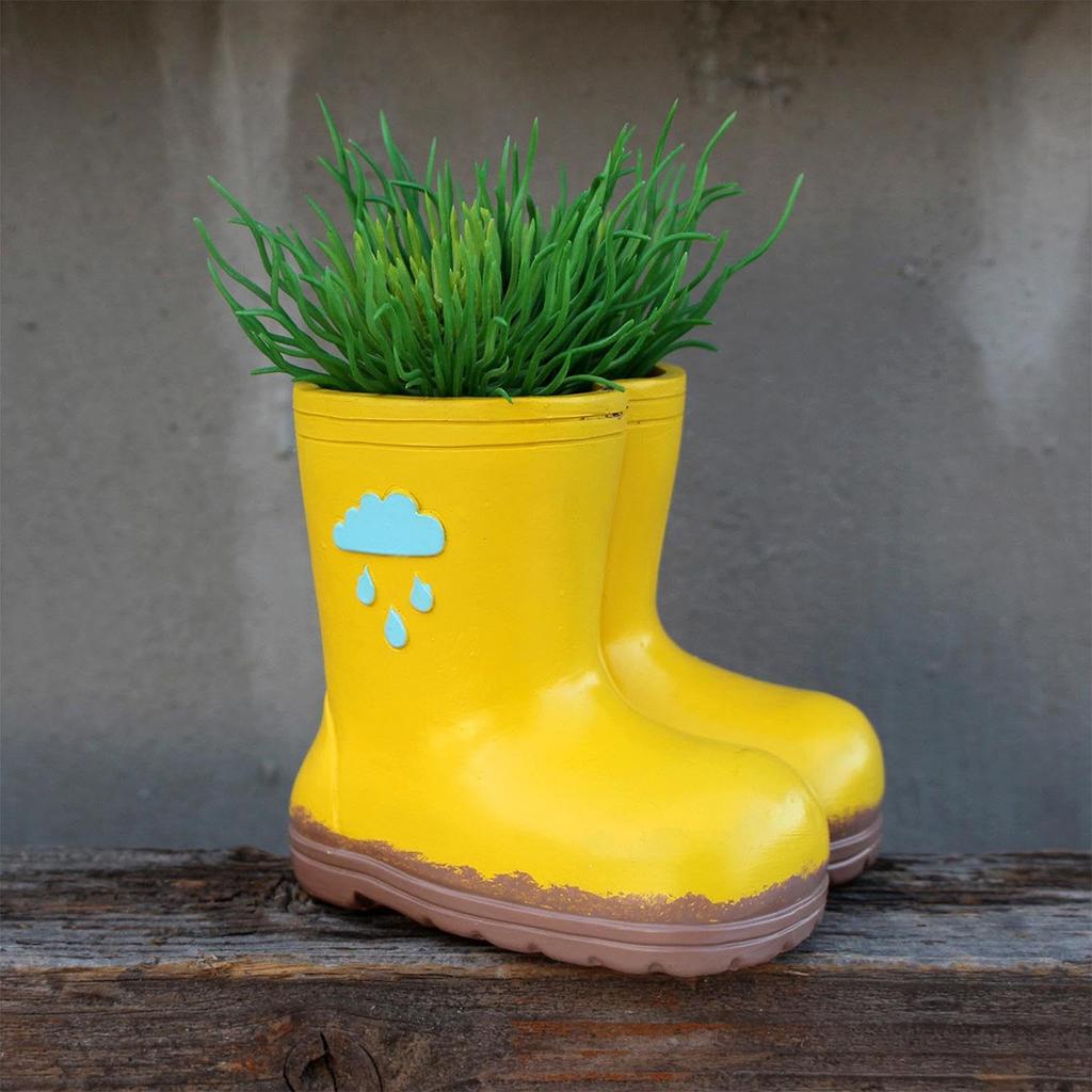 Rain Boots Flowerpot Retro Rain Boots Potted Plant Container, Outdoor Waterproof And Antifreeze, Balcony Garden Succulent Green Plant Flower Pot