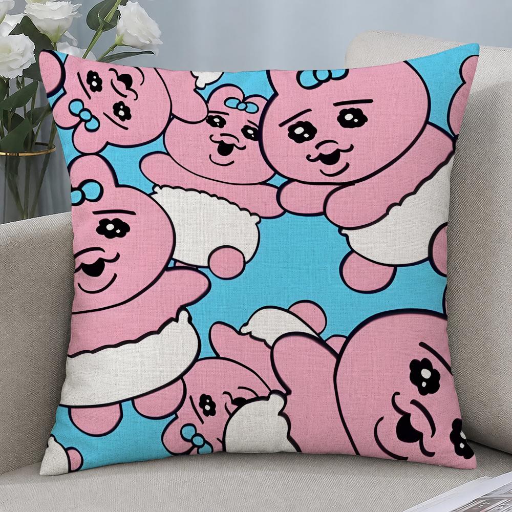 Character Opanchuusagi Cushion Cover Cushion Covers Natural Linen Breathable Sofa Bedroom Decor Pillowcase