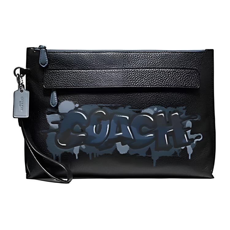 

Coach Graffiti Silver Hardware Clutch Unisex Clutch Deep-Blue F66714-QBM2 Basic Set (Bag+Dust Bag)