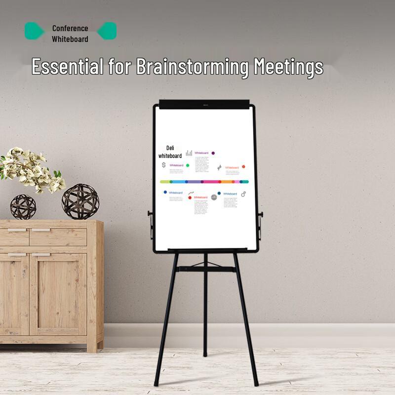 Deli 60x90cm Tripod Whiteboard with Paper Clamp