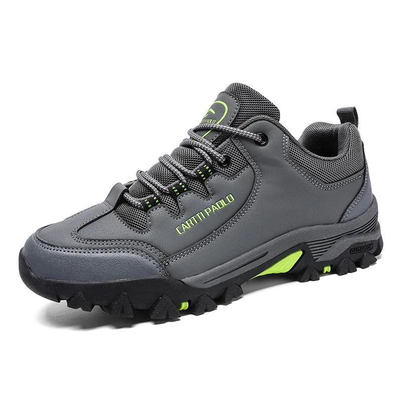 Hot Sale Fashion Brown Trekking Sneakers Men Breathable Mens Hiking Shoes Big Size 46 Anti-slip Travel Sports Shoes Men Trainers