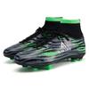 Scarpe da Calcio da Uomo Stivaletti da Calcio con Collo a Calzino Alto Chiodini Lunghi Professionale Allenamento Competizione Scarpe da Calcio