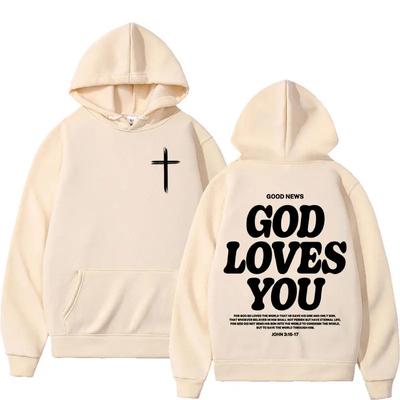 Harajuku Aesthetic Christian Jesus Church Hoodie Bible Verse