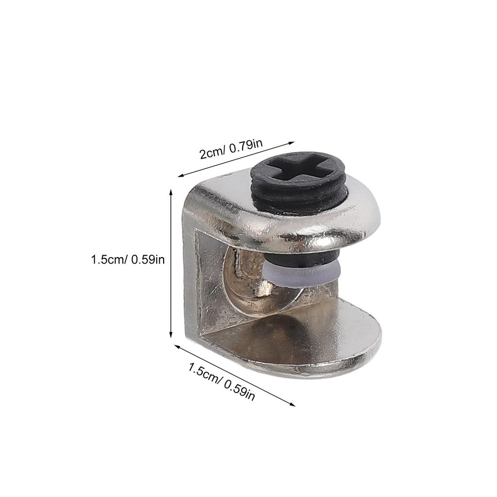 20Pcs Glass Clamp Bracket Supports Zinc Alloy Stable Fixed Glass Shelf Holder for 4-8Mm Thickness Bathroom Shower Panel Clips