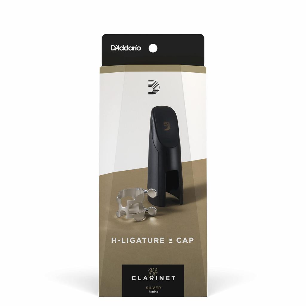D'Addario WoodWinds H-Ligature HCL1S Silver Plated Ligature & Cap for Bb Clarinet